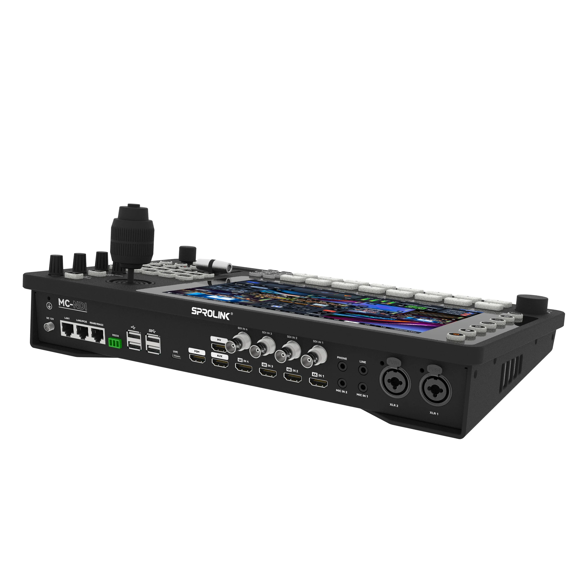 MC-NDI 8-Channel NDI Production Switcher, 10.1-inch Touchscreen, Supports PGM Output and MV Output with Variable Channels