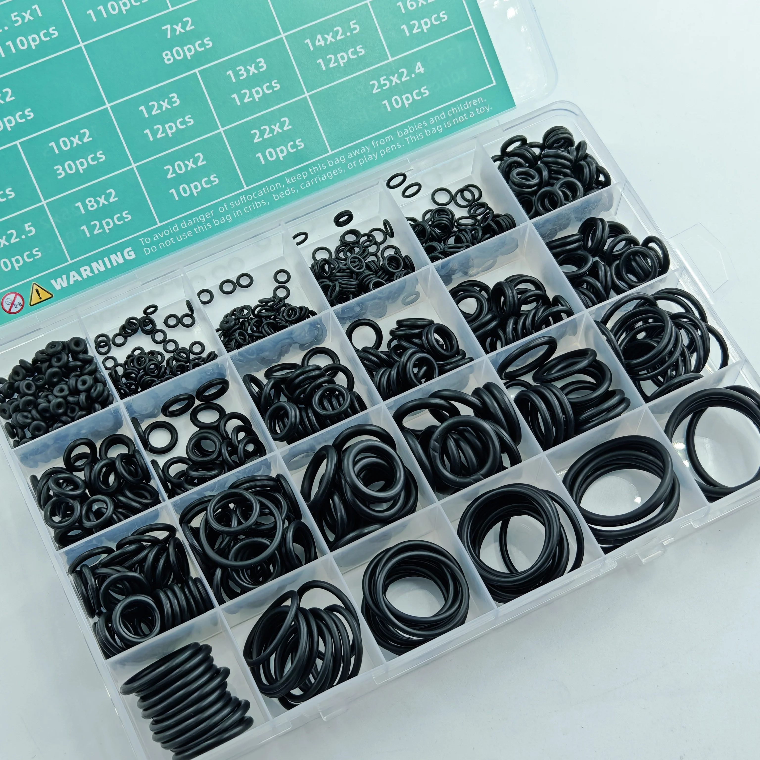 1020pcs Boxed Nitrile O-Ring Repair Kit Sealing Ring Set