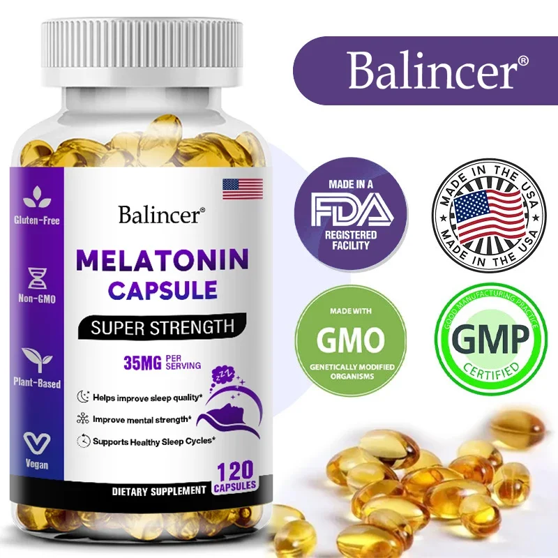 

Balincer Melatonin Nighttime Sleep Supplement - Improve Sleep Quality and Relieve Insomnia