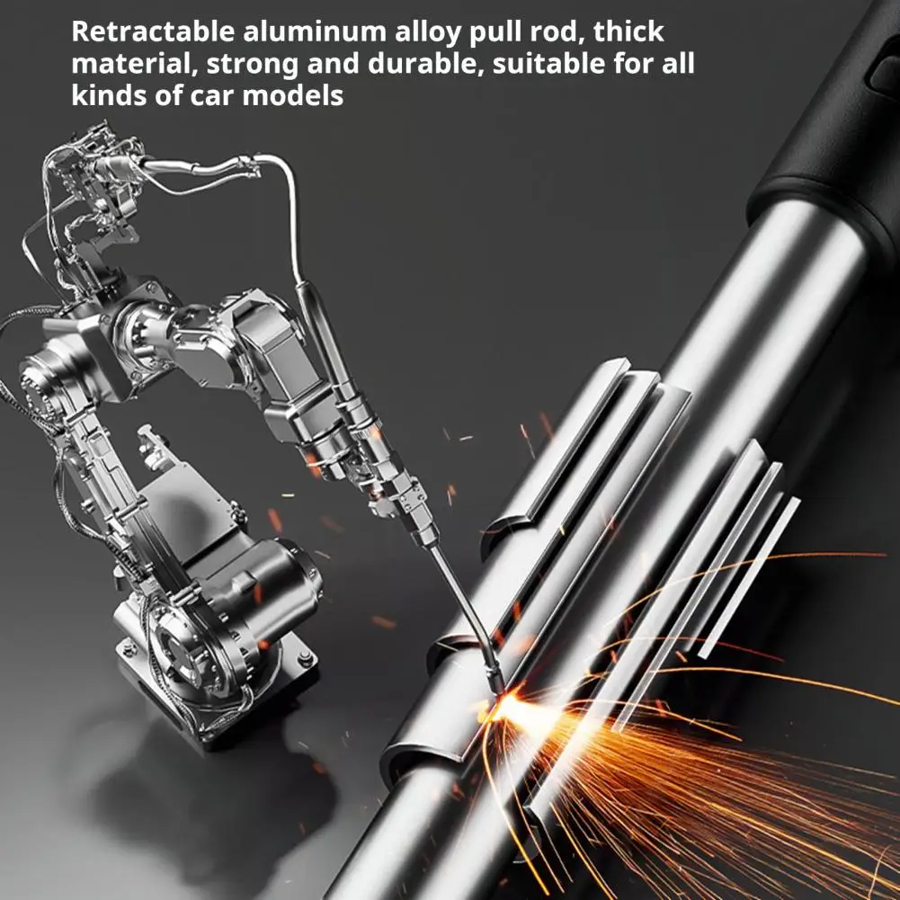 Vehicle Snow Removal Equipment Extendable Ice Scraper with 360° Rotatable Brush Head Detachable Snow Removal Tool Ergonomic