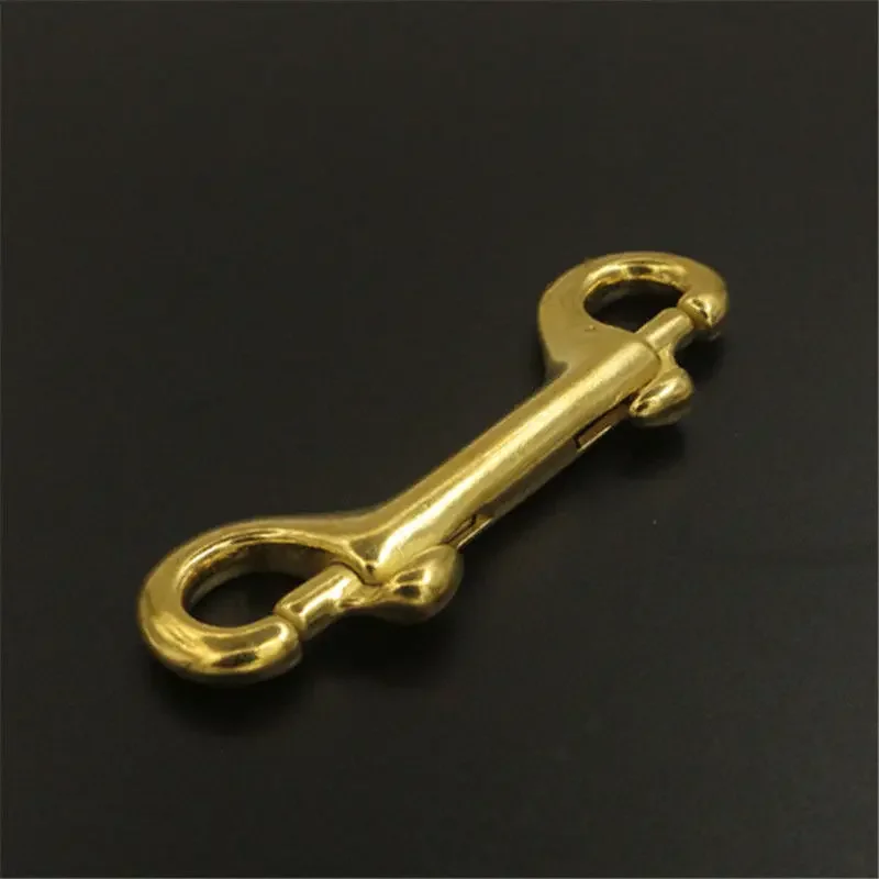 Solid brass Double End Snap Hook Bolt Trigger Clip Heavy Duty Luggage Pet Rope Leashes Clip High Strength