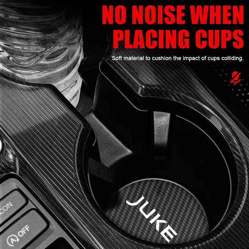 2Pcs Leather Car Cup Holder Pad for Nissan Juke F15 F16 Auto Water Bottle Coaster Anti Slip Mat Decoration Accessories image 2