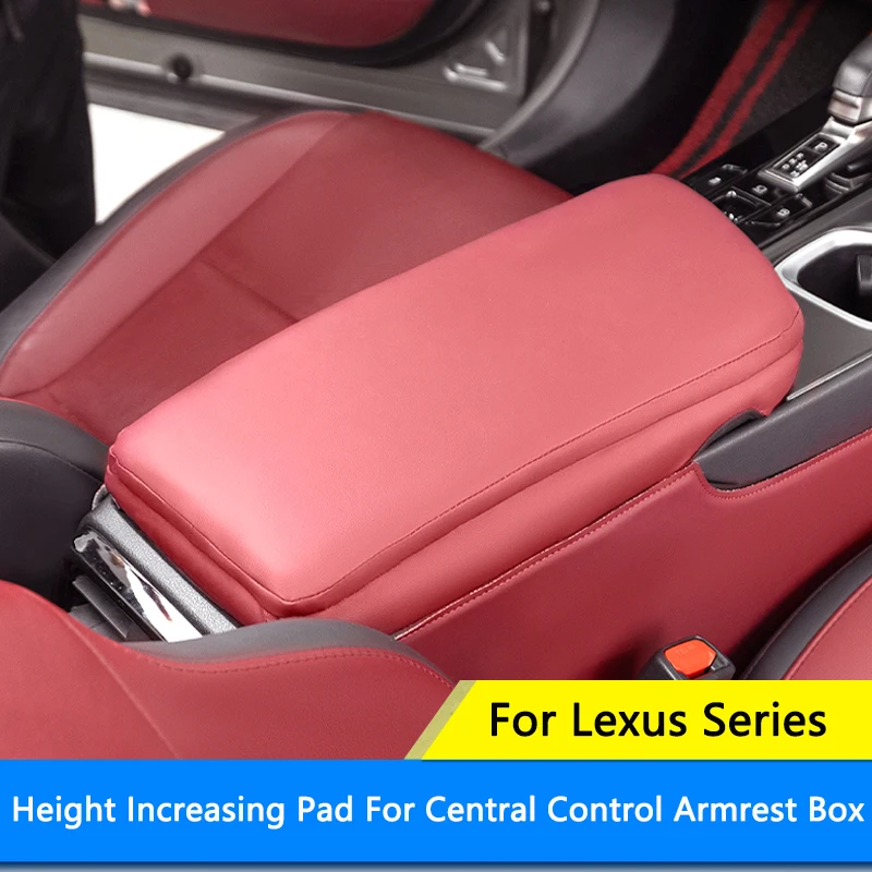 

QHCP Armrest Box Cover Height Increasing Heighten Cushion Pad Leather Armrest Mat For Lexus NX 22-25 RX 23-25 RZ 23-25 ES 18-25
