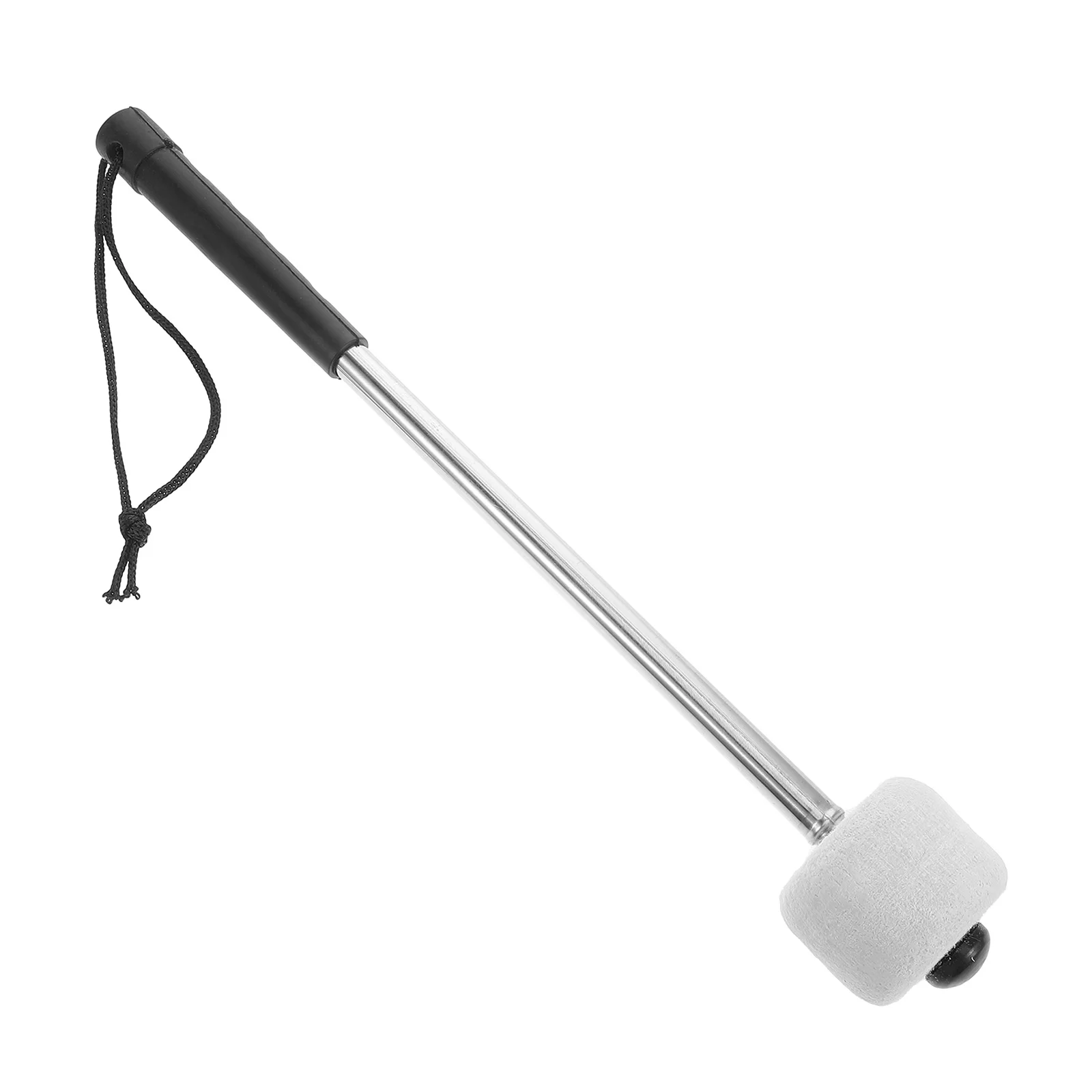 

Snake Drum Hammer Big Stick Felt Sticks Stainless Steel Black Instrument