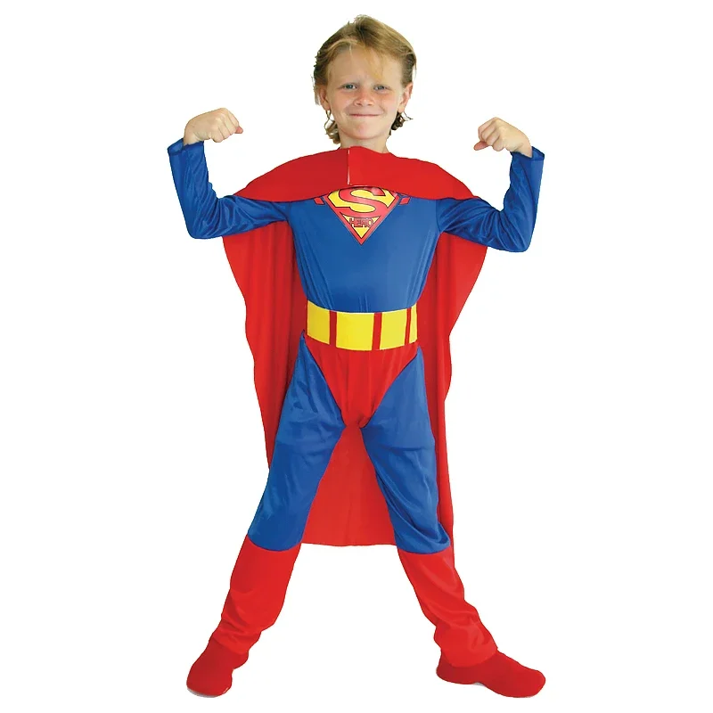 Superhero Cosplay Costume para crianças, Halloween Bodysuit, meninos ternos, macacão