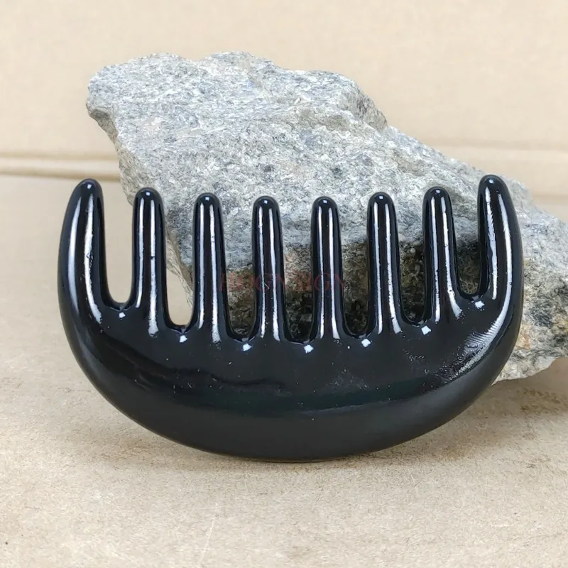 

wide tooth horn comb New Natural Horn Comb Head Meridian Combs Wide Tooth Curly Hair Hairbrush Large Scraping Hairdressing