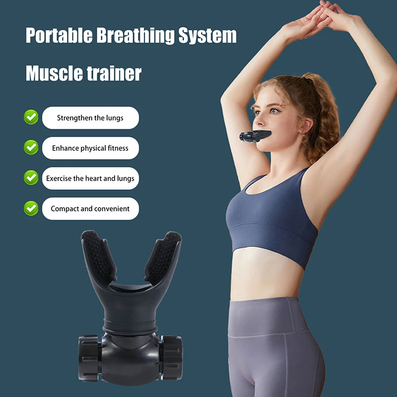 1PC Portable Breathing Trainer Lung Respirator Simple Silicone High Altitude Training Outdoor Expiratory Fitness Equipment