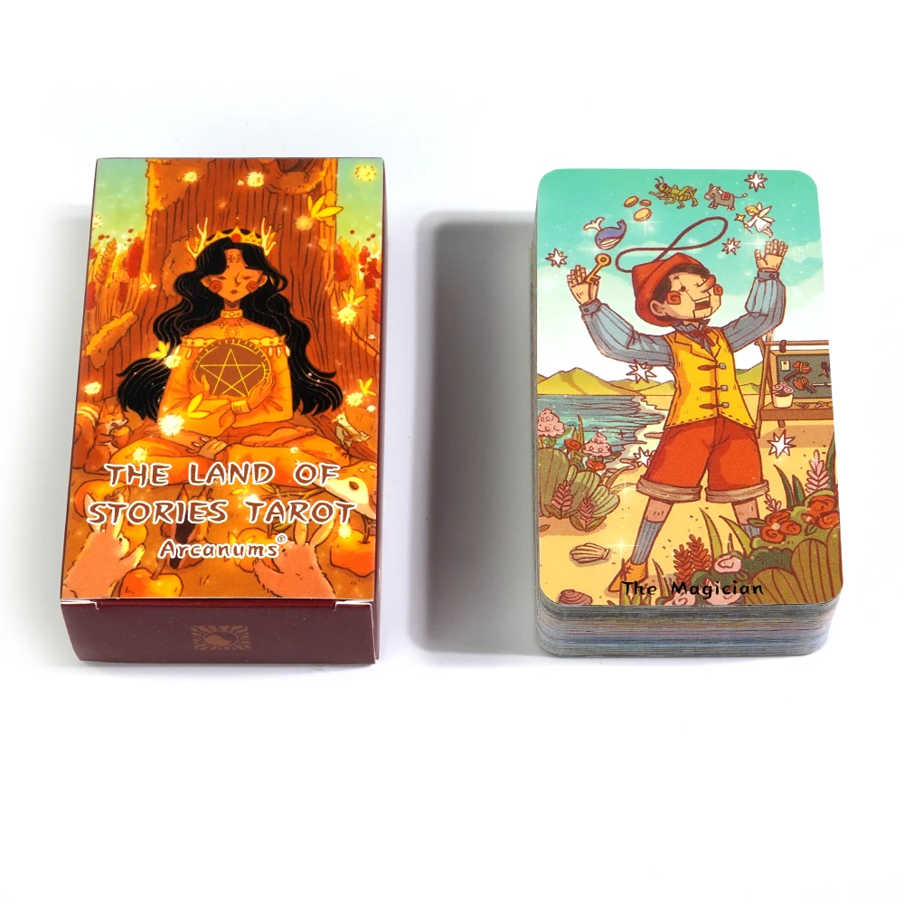 Newest 78 Cards The Land of Stories Tarot Oracle Cards English Version Fate Divination Tarot Cards Family Party Table Board Game