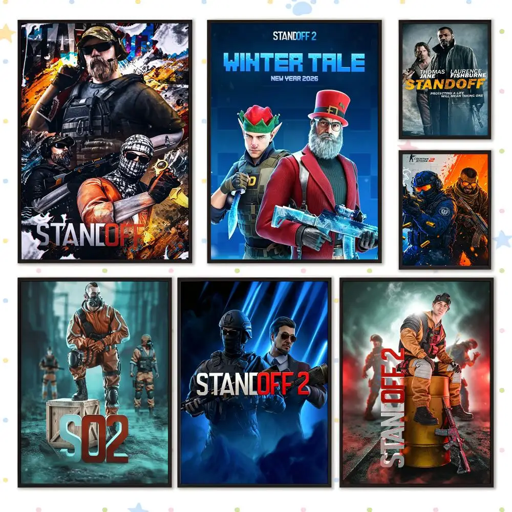Game Gaming Action Indie Standoff 2 Poster PP Self Adhesive Wall Decor Aesthetic Bedroom Gaming Room Home Holiday Gift
