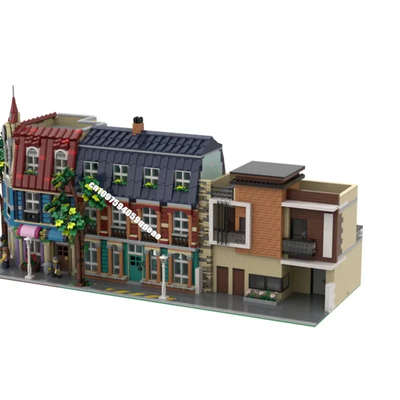Nuovo 2219 Pz Città di Vendita Caldo Street View Moc Modulare Modello di Casa Moderna Puzzle Personalizzato Fai Da Te Idee Creative Giocattolo Del Capretto Regalo Di Compleanno