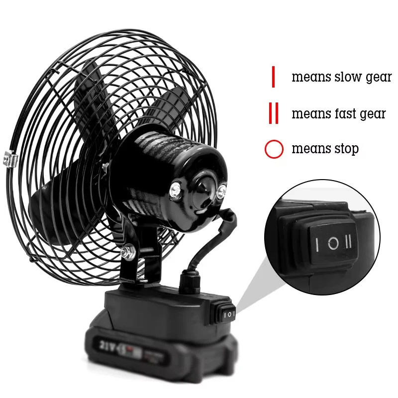 

Portable Cordless Fan for Milwaukee /Dewalt/Makita18V Battery,Battery-powered Cooling Fan for Workshop Outdoor Camping Travel