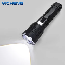 Strong LED flashlight super bright high-power rechargeable multifunctional magnet power bank camping home outdoor portable light