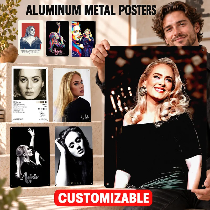 Adele Aluminum Posters Premium Collector Aesthetic Entertainment Room Wall Art Personalized Metal Sign Thoughtful Fan Keepsake
