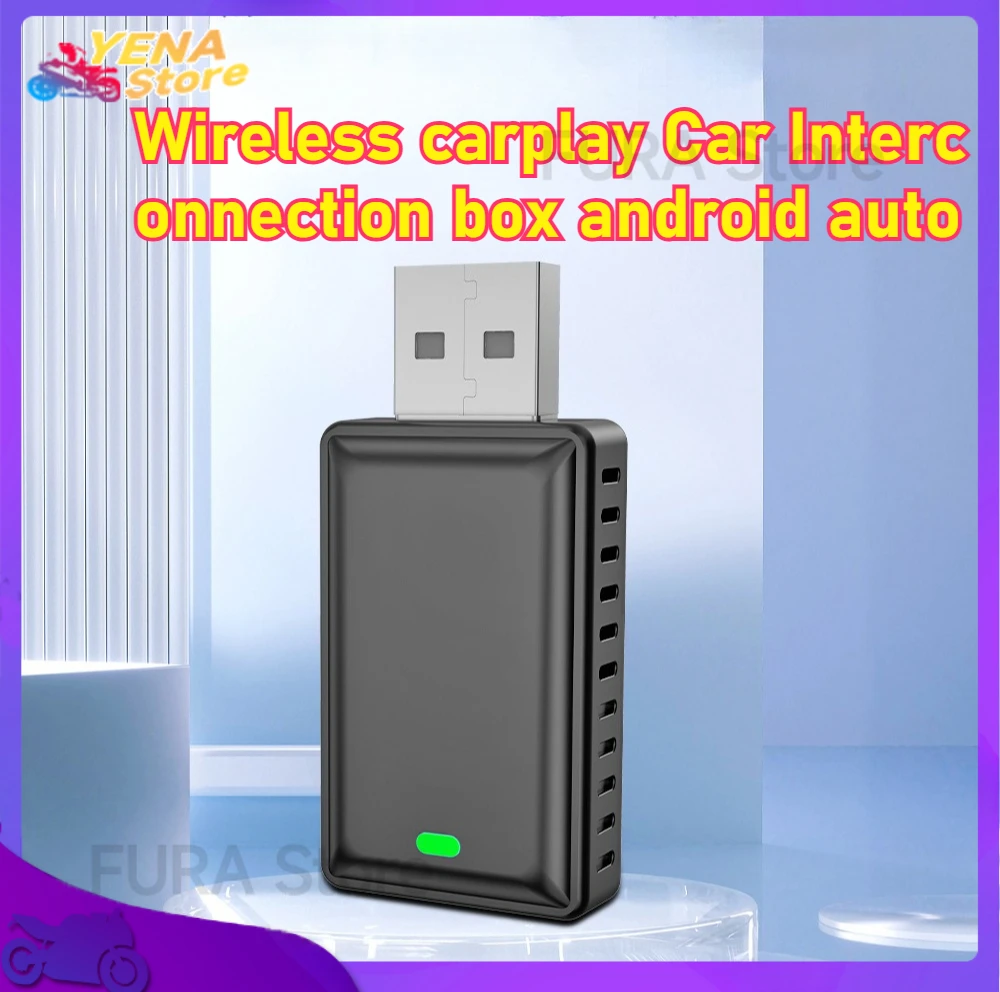 

2-in-1 wireless Carplay adapter, Android automatic smart USB dongle plug and playback carplay box