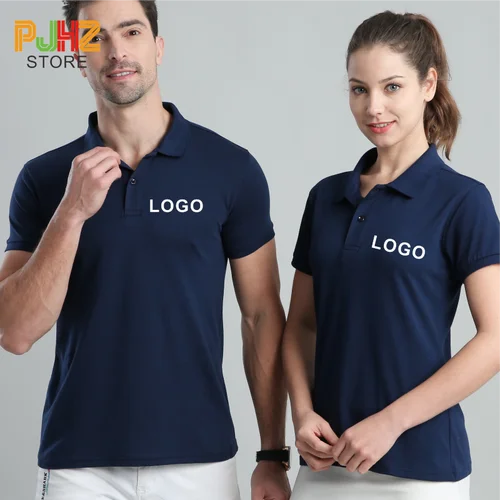 Imagen 2 del producto Polo informal de verano, Polo personalizado transpirable barato, Polo de trabajo bordado con estampado de logotipo personalizado de grupo de empresa Personal