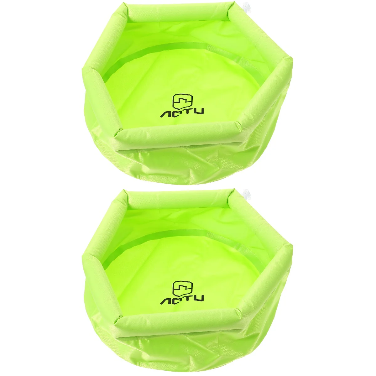 2 PCS Feet Spa Tub Folding Foot Bath Inflatable Washing Bucket Travel Soak Water Basin