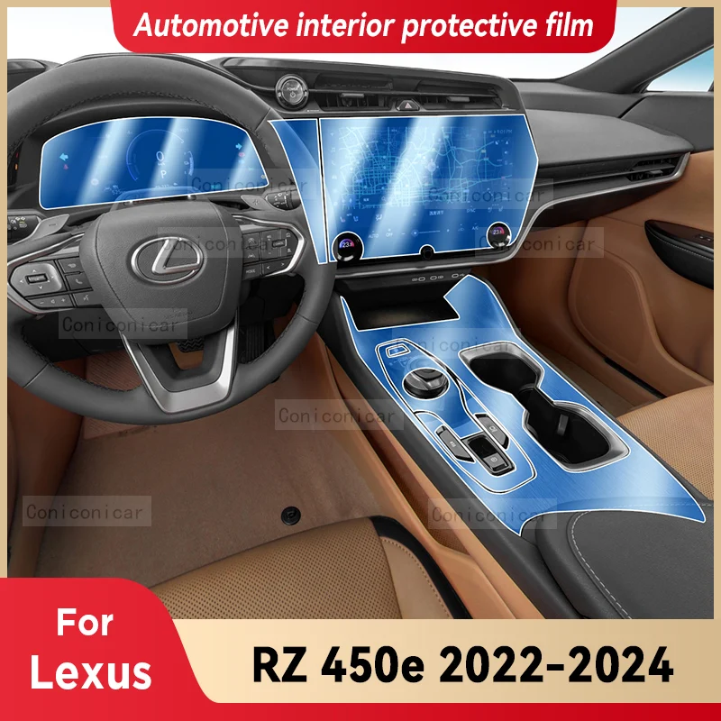 For LEXUS RZ 450e 2022-2024 Car Interior Center Console Instrument Dashboard Protective Film Anti-scratch Sticker Accessories