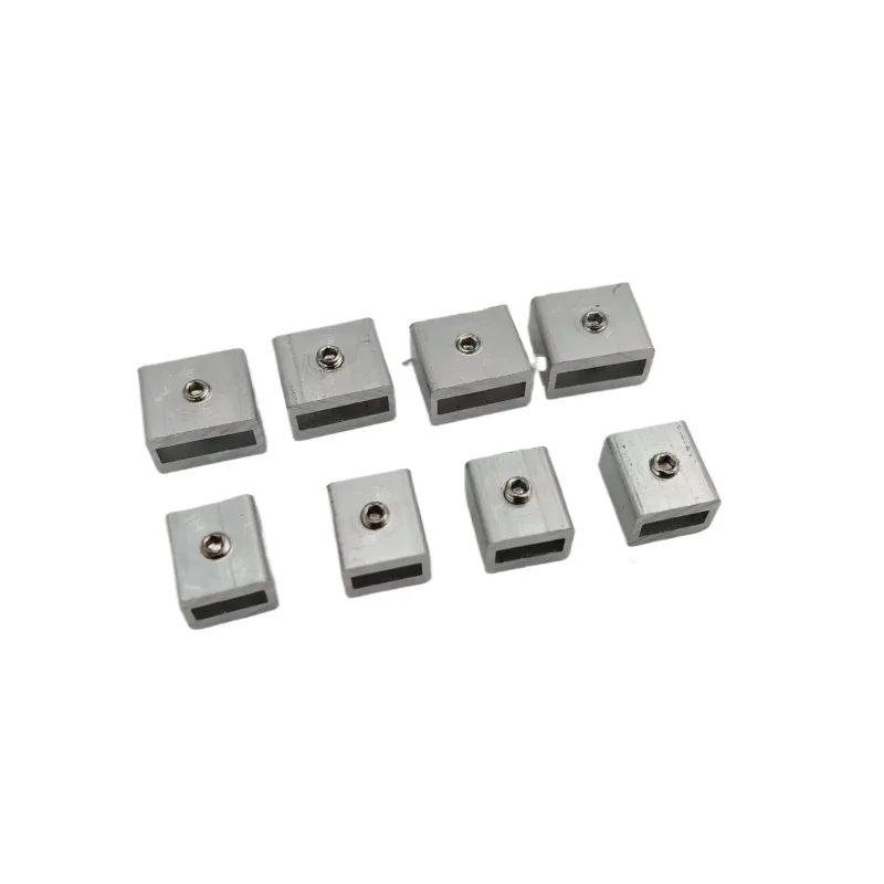 2pcs CNC Machined Aluminum 2GT 6MM/9/10mm Belt Clip Clamps for DIY 3D Printer CNC Belt Clip with M3 Set Fixing Screw