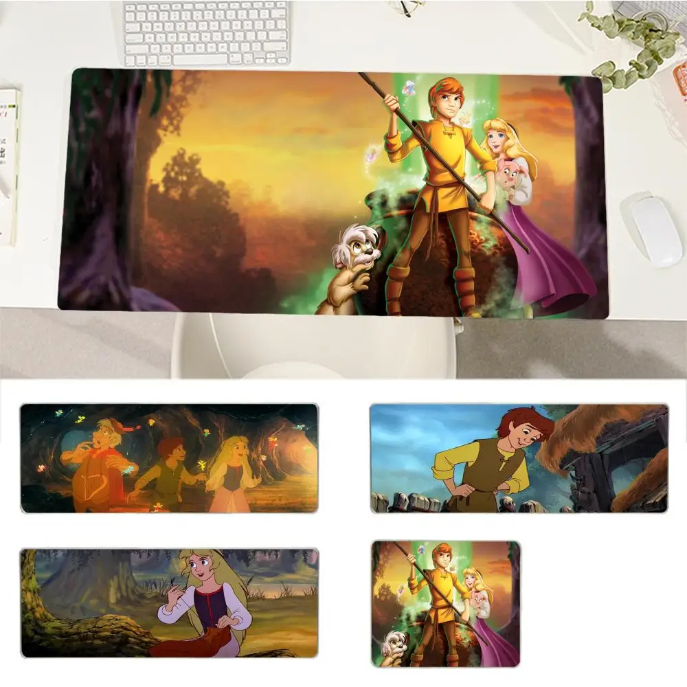 Disney-Souris de jeu The Black Cauldron, belle grande souris de jeu, sous-taille, tapis de clavier pour joueur, L, XL, média