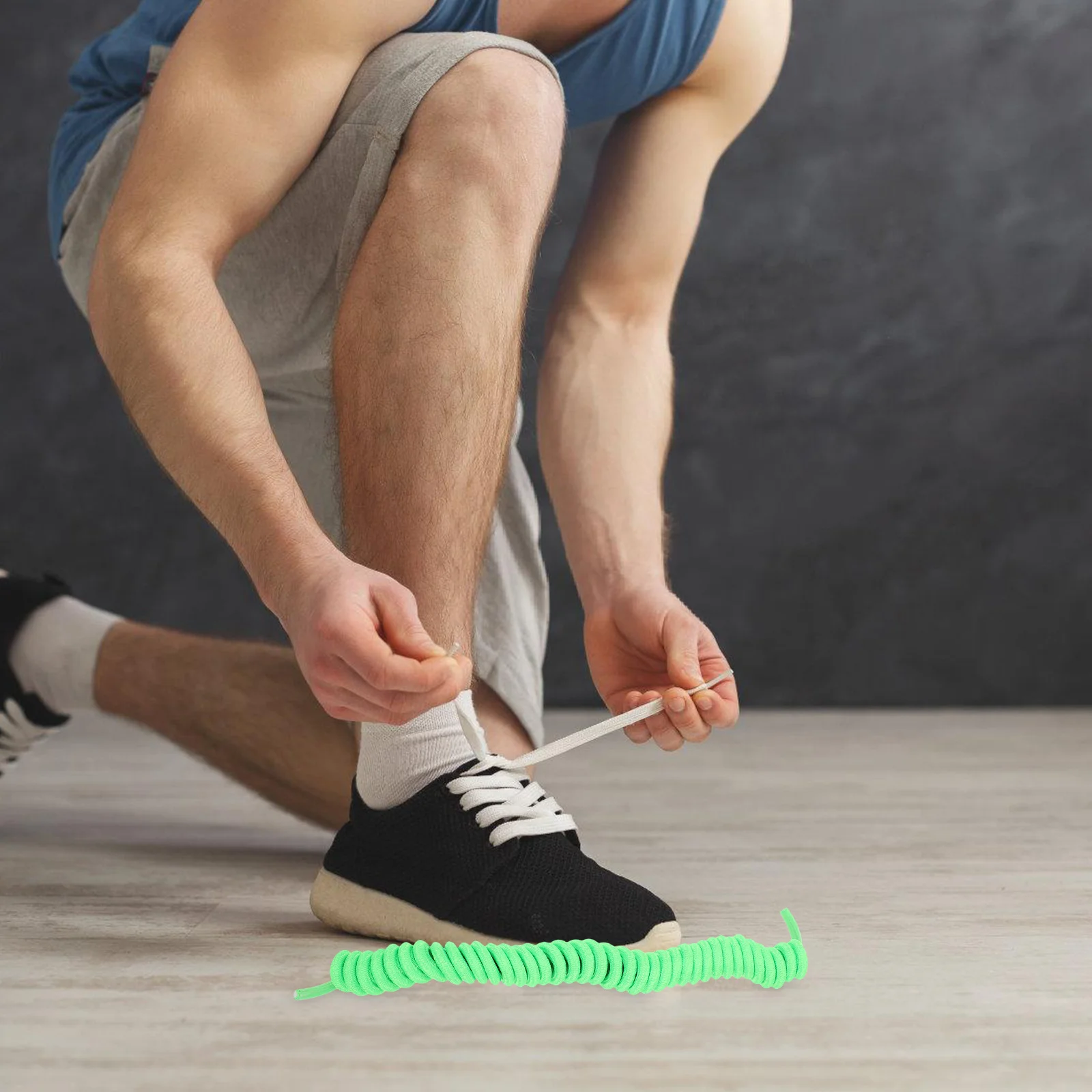 2 pçs cadarços elásticos elásticos cadarços de sapato encaracolado para tênis sapatos esportivos duráveis e confortáveis tiras de sapato
