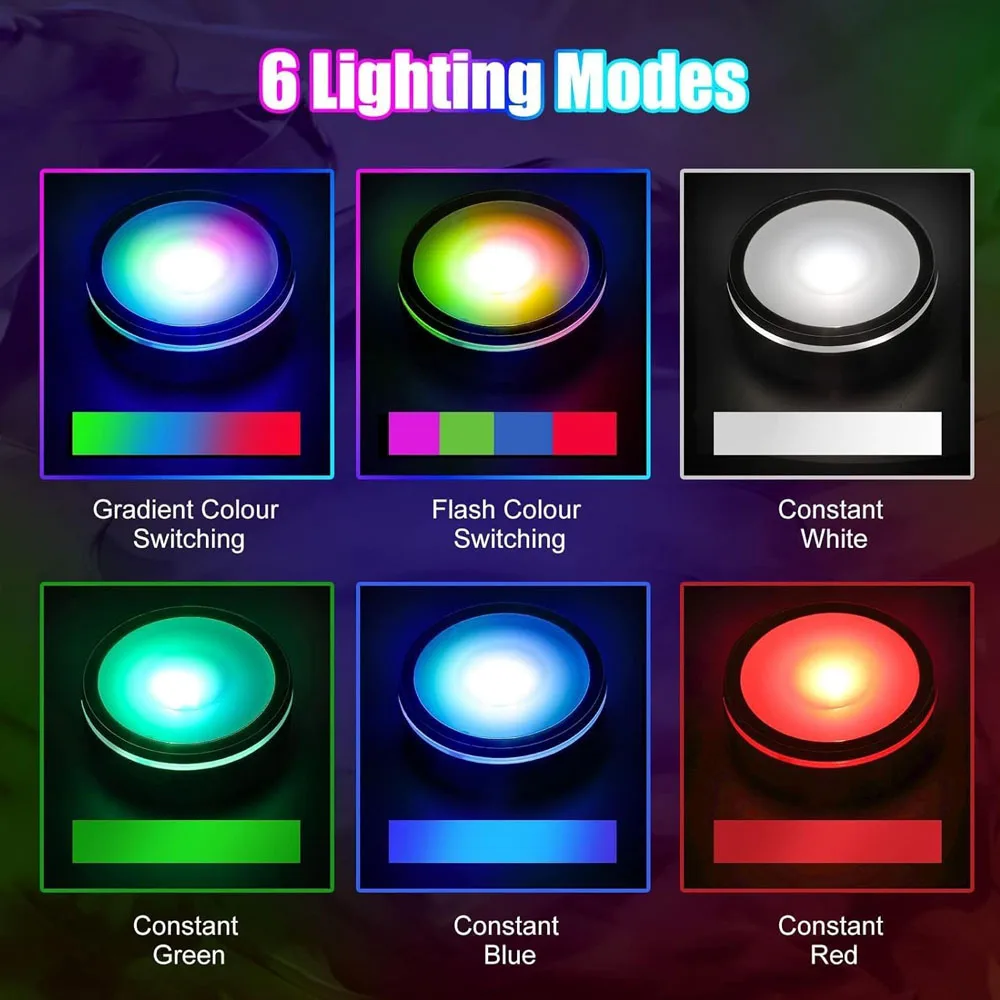 USB Rechargeable LED Light Base for 3D Crystal Glass Acrylic Or Transparent And Translucent Material Touch Switch Display Base