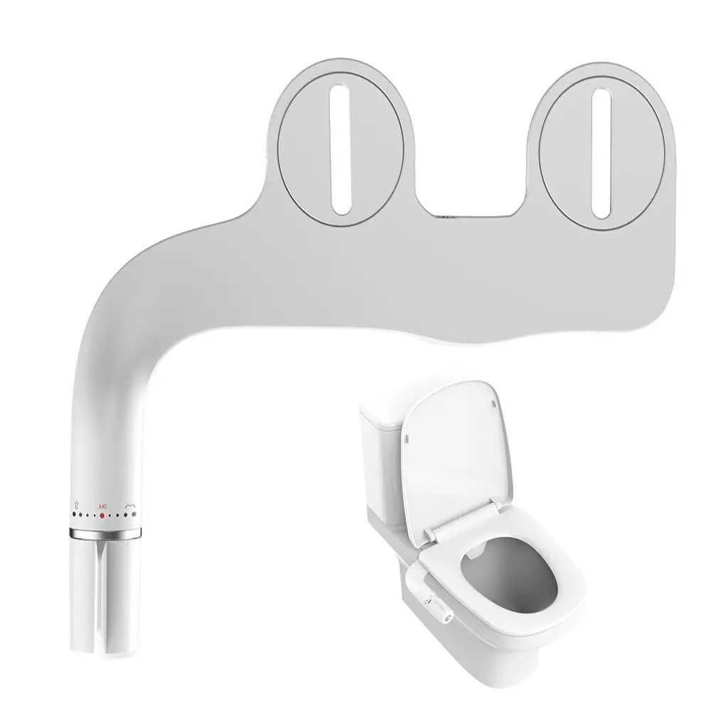 

Ultra-Slim Toilet Bidet Sprayer Non-Electric Dual Nozzle Women Fresh Water Sprayer Frontal and Rear Self Clean