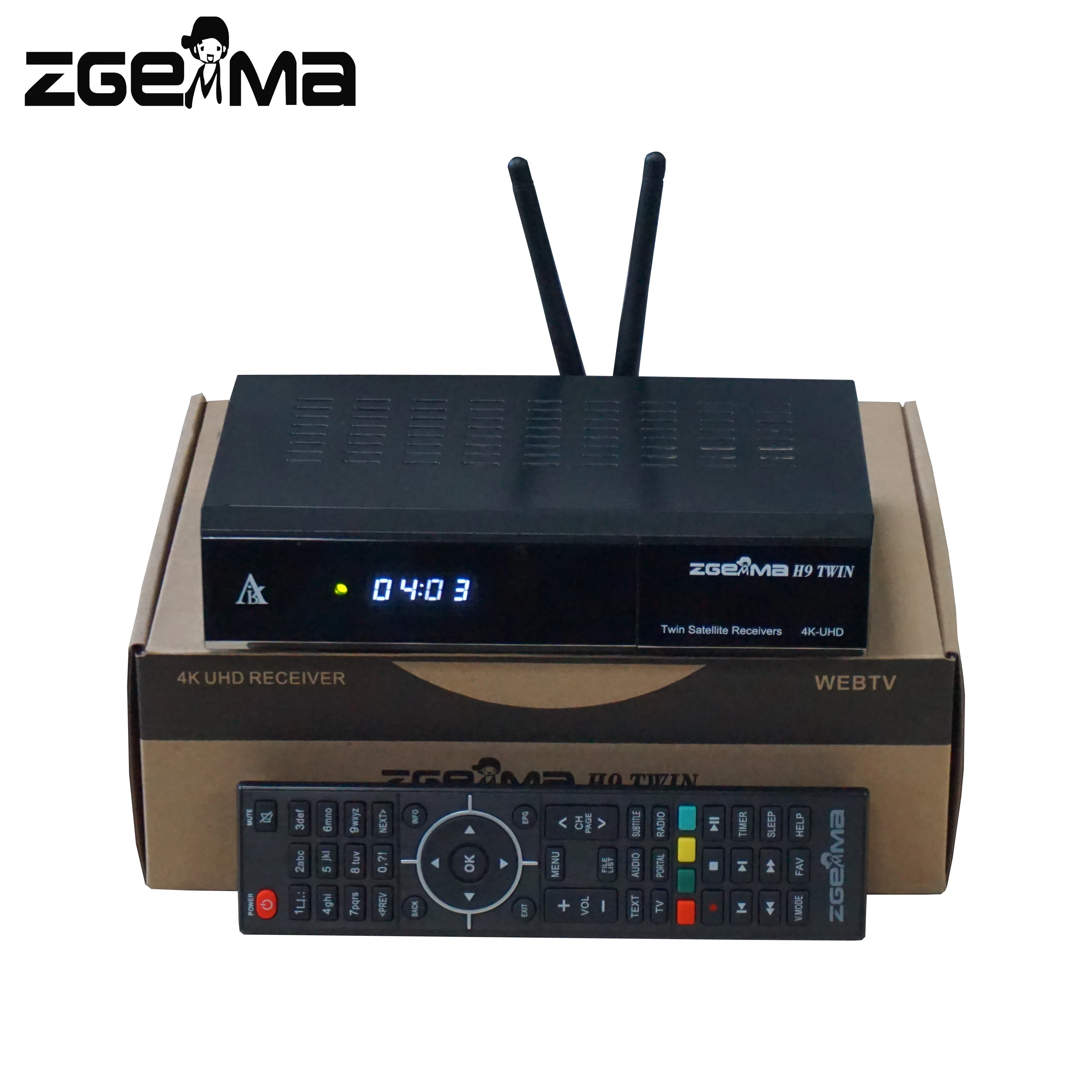 UHD 4K satellite tv receiver twin dvb s2x multi-stream tuner CA + twin CI plus zgemma H9 twin