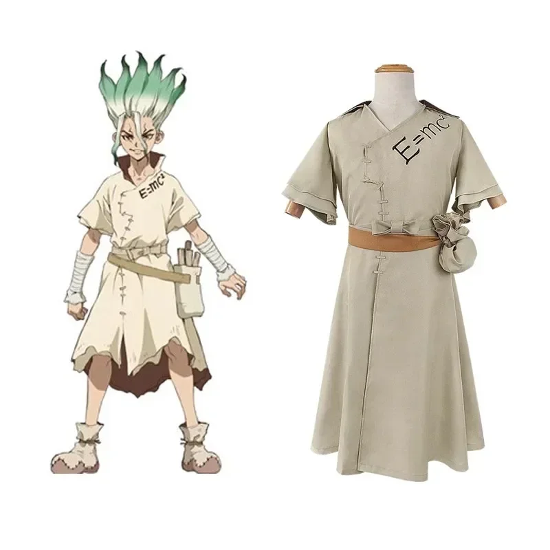 

Anime Dr.STONE Cosplay Costumes Ishigami Senkuu Uniform For Men Coat / Bandage / Belt / Parts Halloween Anime Costumes