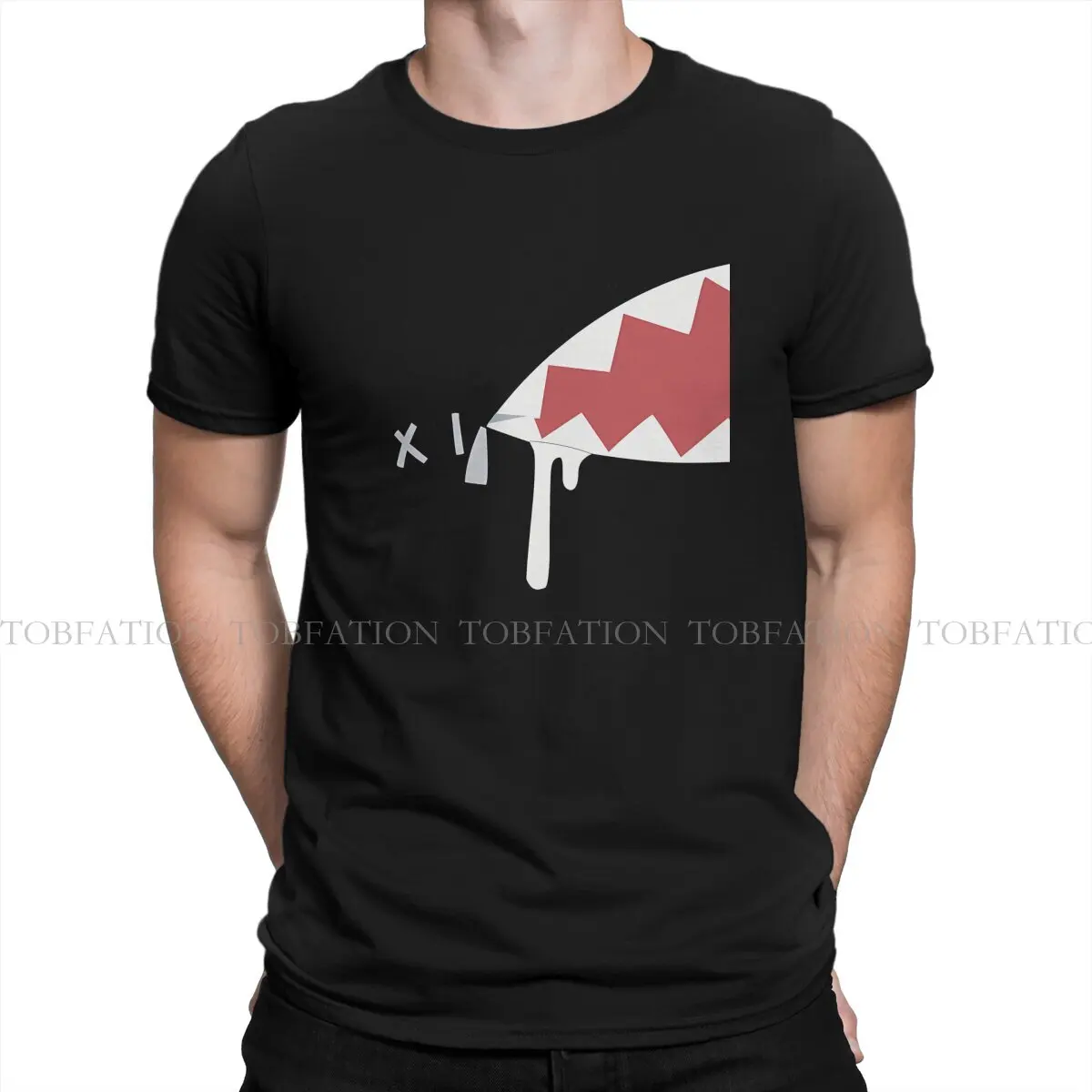Hololive Crewneck TShirts Gawr Gura Shark Mouth Print Men's T Shirt Hipster Tops