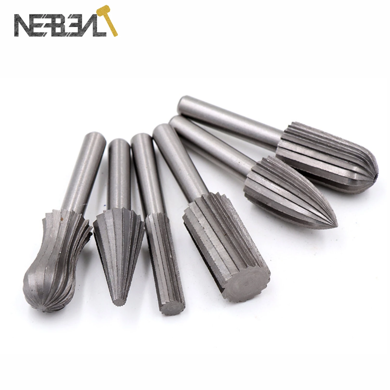 

6Pc Tungsten Carbide Rotary Burr Set-HSS Drill Bits for Wood & Metal, Electric Grinder Accessories for Engraving & Grinding