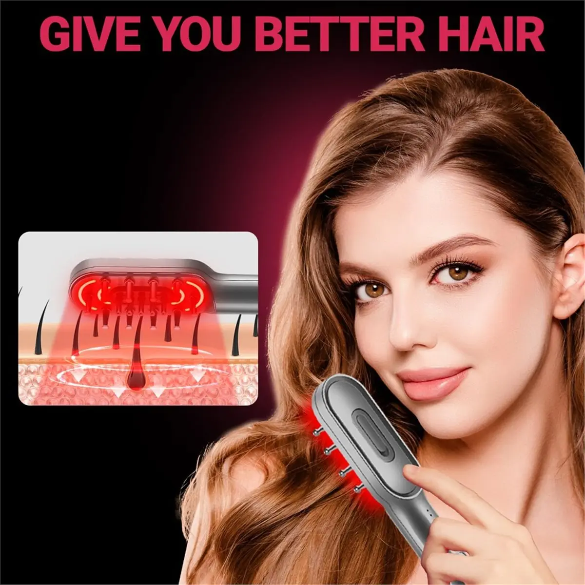 【CYBER MONDAY】Scalp Treatment Device, Hair-Strengthening Comb, Hair Care Comb, Hairline Care Comb KD3806-the Ultimate Tool