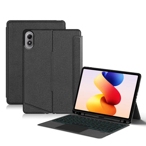 Imagen 2 del producto Funda con teclado mágico para Xiaomi Redmi Pad 2 Pro 12,1 pulgadas 2025 Redmi Pad 2 Pro Poco Pad 12,1 ""funda para teclado de tableta con ranura para bolígrafo