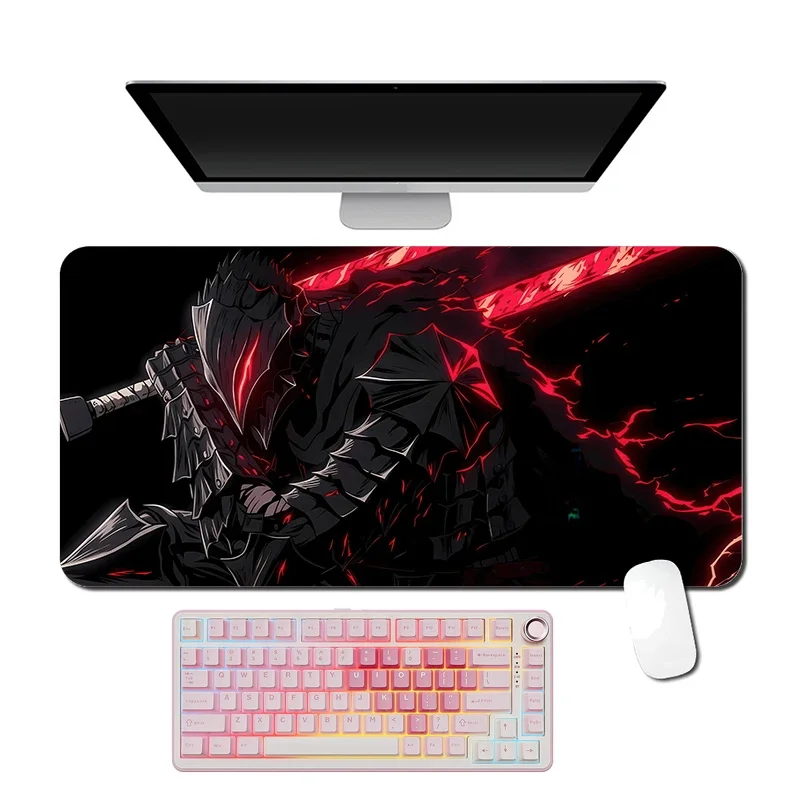 XXL Large Mouse Pad 90x40cm Anime Berserk Guts Computer Laptop Keyboard Mouse Mat Gamers Keyboards Desk Mat Personalized Gifts