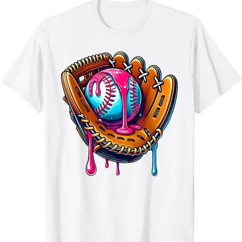 Baseball Glove Drip Ice Cream Sprinkles Boy Toddler T Shirt