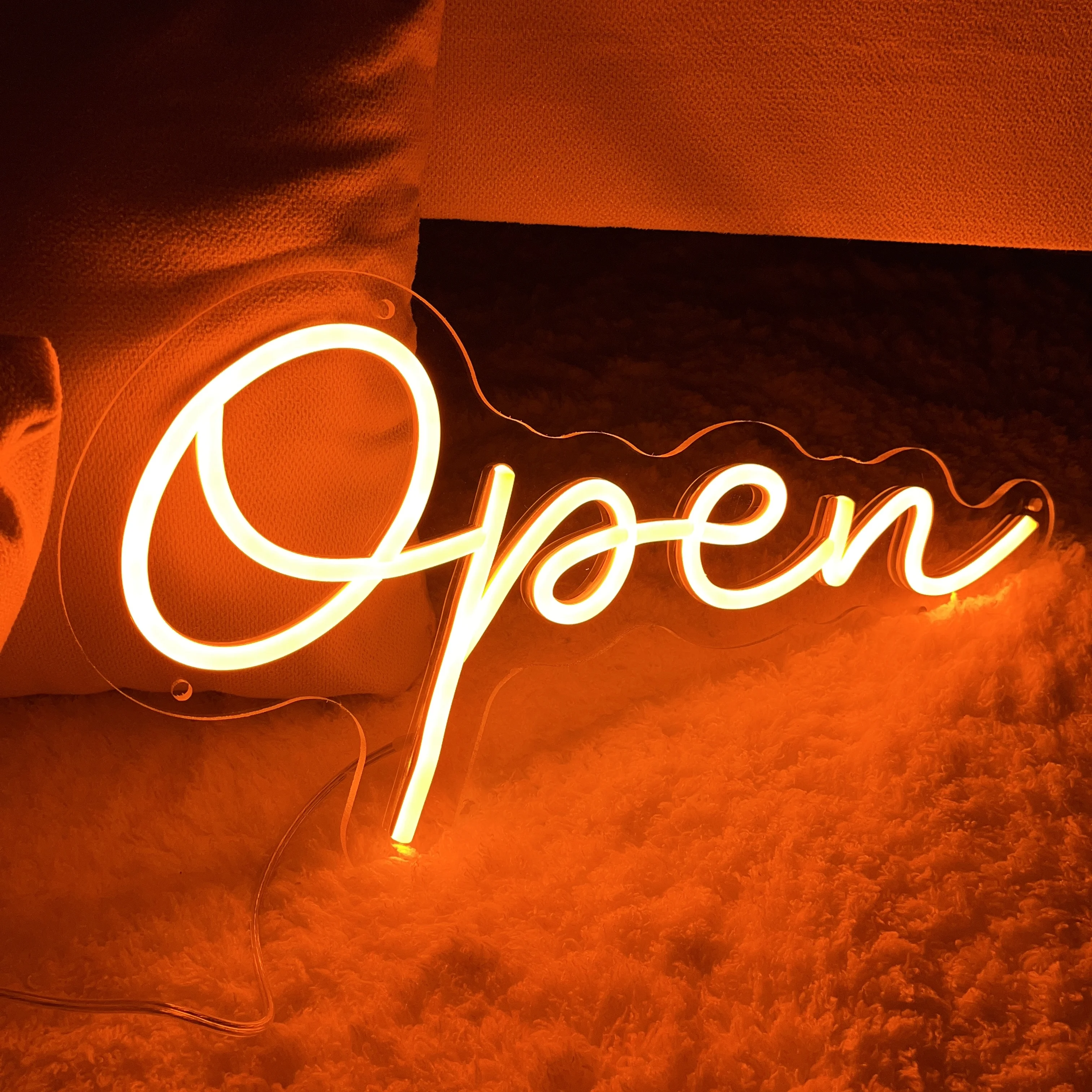 12 Colors Open Neon Sign Start Your Business LED Neon Lights Nails Hair Salon Store Wall Decor