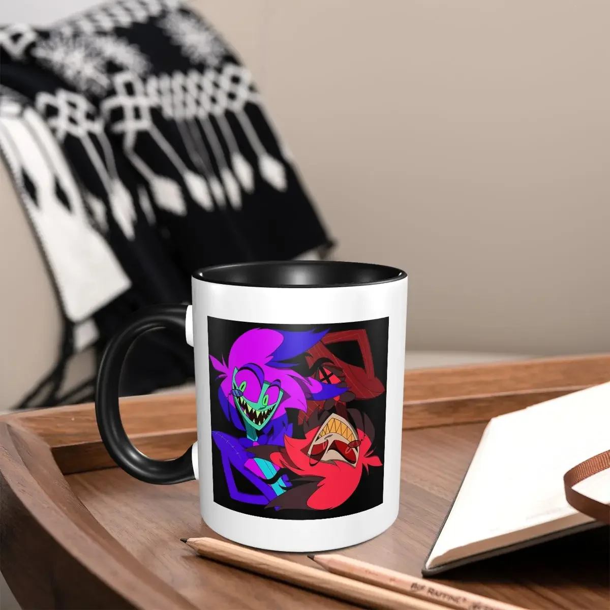 Alastor Pilot Design Hazbines Hoteles Mug Funny Ceramic Coffee Cups Tea Mugs Milk Cup Drinkware Gift for Woman Man