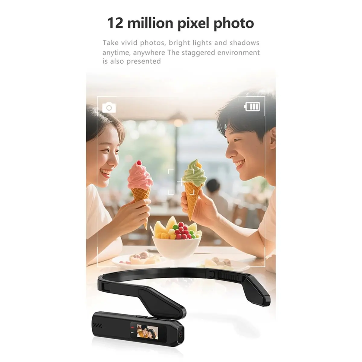 

Экшн-камера BAAY 2.7K, носимая на голове, для видеоблогинга, цифровая видеокамера 12 МП, 2.7K 60FPS, для фото- и видеосъемки, с TF-картой 64 ГБ