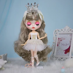 ICY DBS Blyth 인형 드레스 화이트 스완 발레 슈트 스커트 1/6 BJD Ob24 Anime Girls
