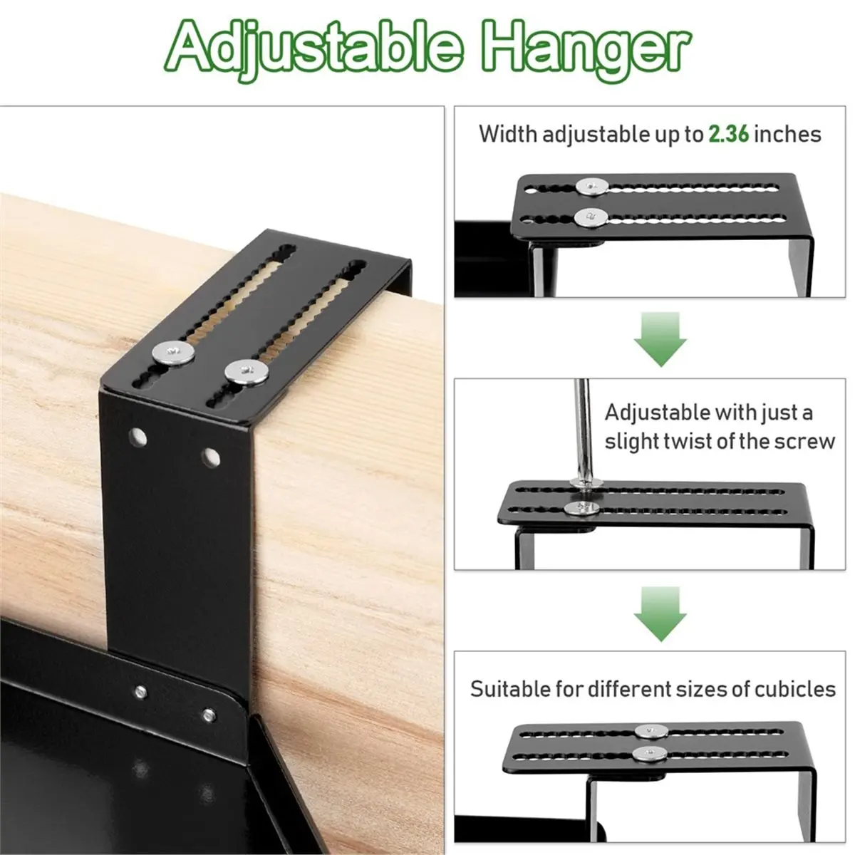 Office Cubicle Shelf Cubicle Storage Organizer Cubicle Accessories Height Adjustable Cubicle Corner Shelf with Hooks