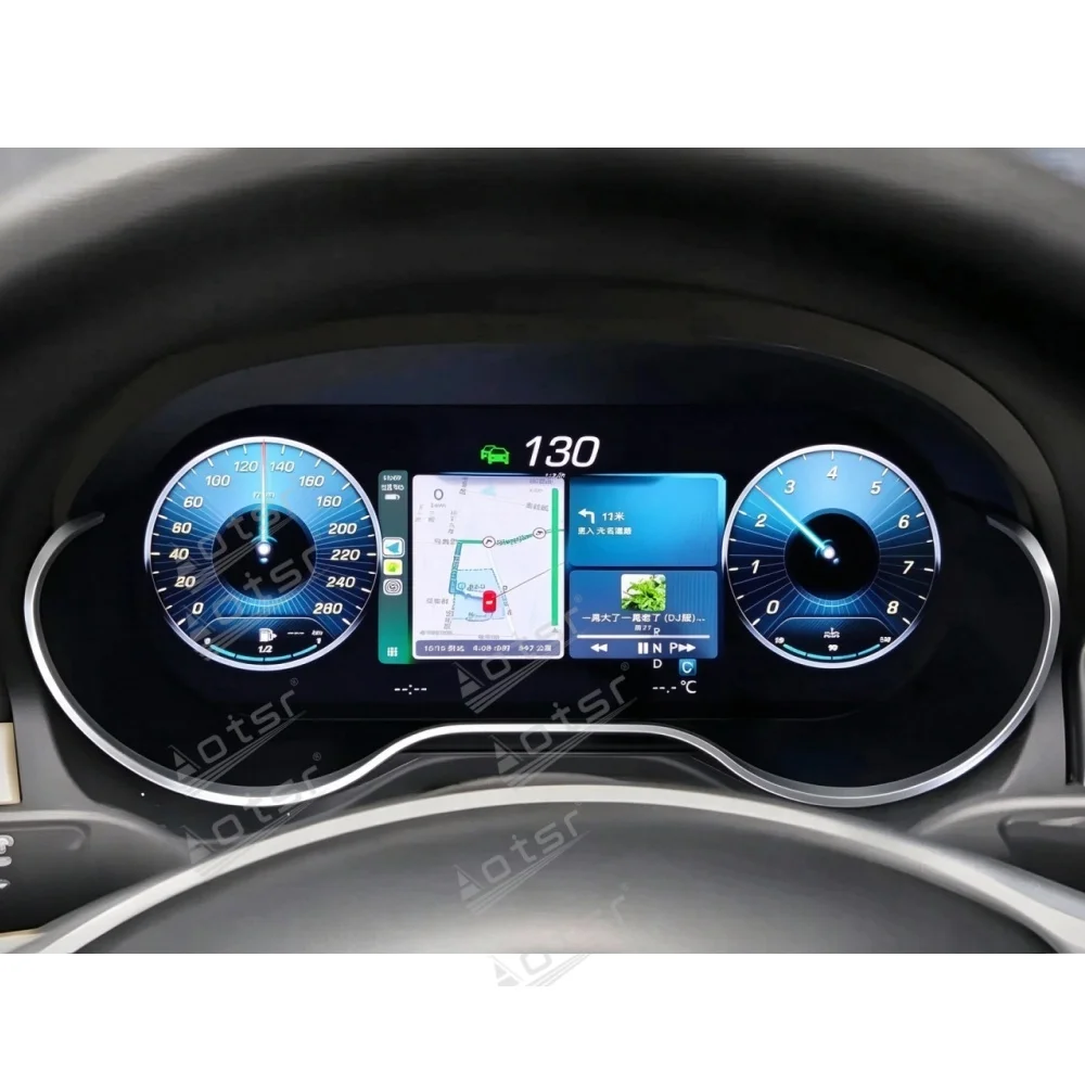 For Mercedes-Benz A-Class GLA CLA 2015~2019 CarPlay Speed Meter LCD Cluster Instrument Panel Multimedia Dashboard Modification