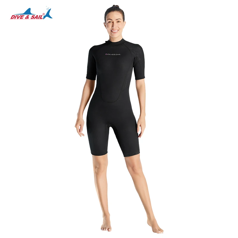 Wetsuit Women and Men 3mm Short Sleeves Neoprene Surfing Wet Suits, Adult Shortie for Snorkeling, Kayaking, Boarding, Swimming