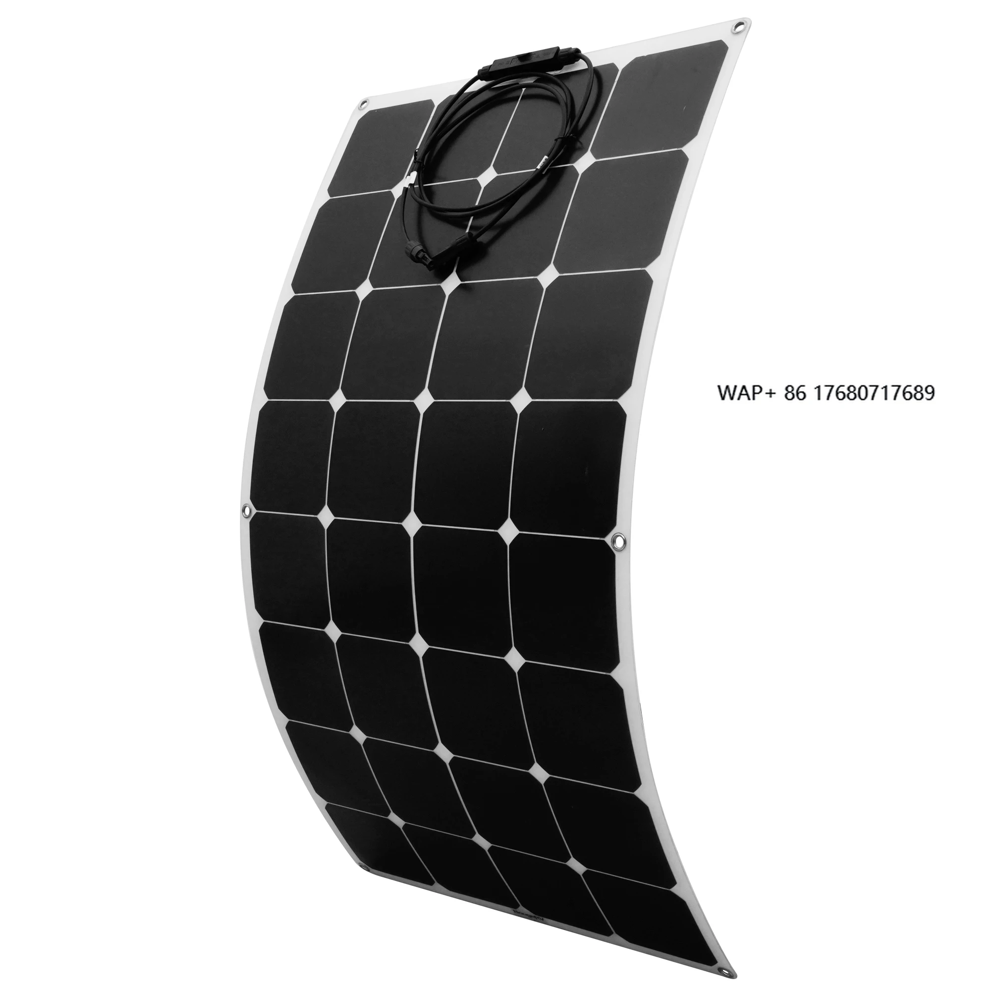 

Mono SunPower Cell 12V Semi-Flexible Solar Panels for Marine RV Trailer Boat Cabin Van Car Uneven Surfaces 12V Battery Charge