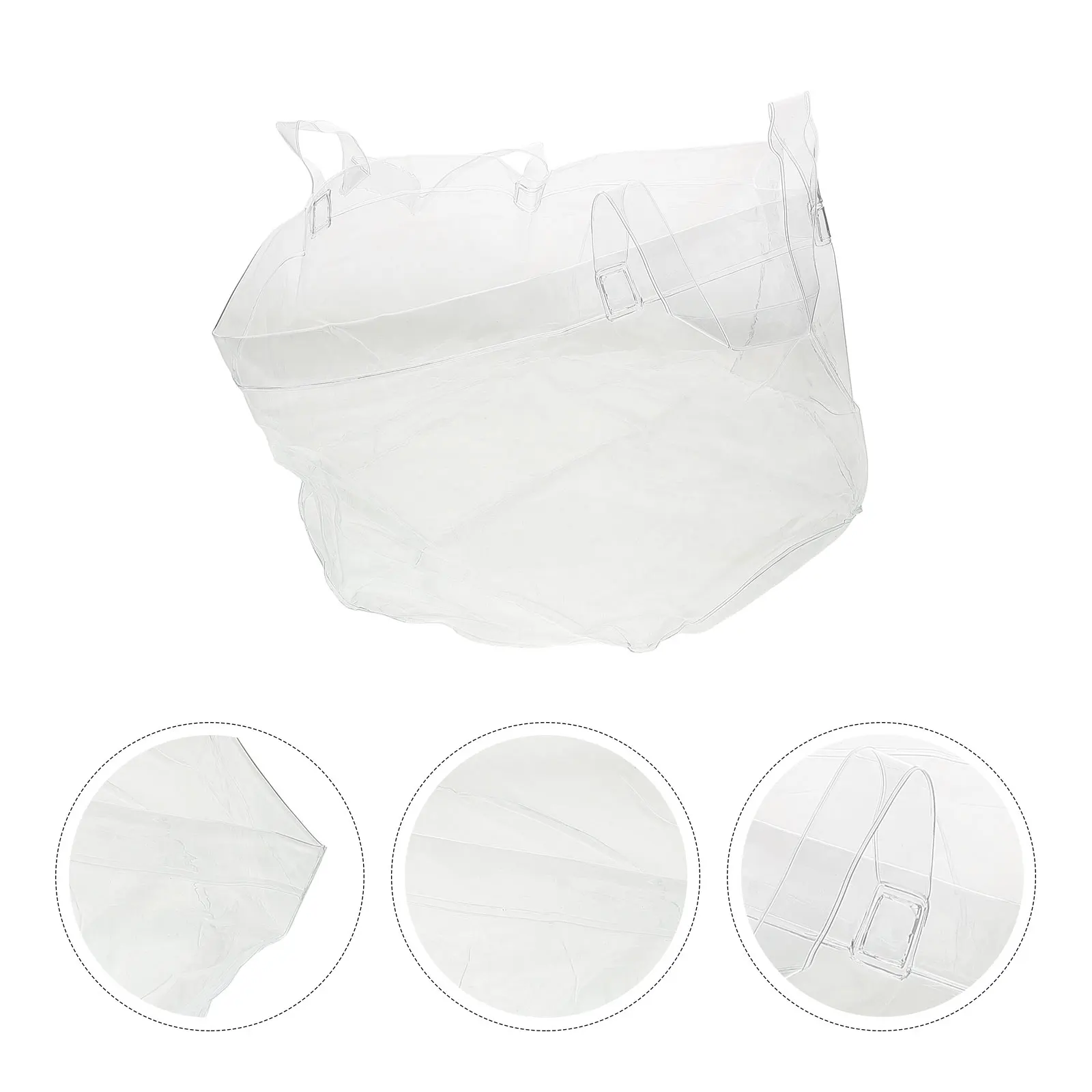 

Travel Laundry Bag Foldable Sink with Handles Collapsible Plastic Bucket Clear Camp Wash Basin Storage Tank Round Tub
