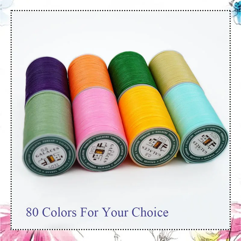 10roll 0.8mm Waxed Thread Cord 80 color Wax Cotton Cord For DIY Leather Craft Jewelry Bracelet Necklace Bead Accessories 90m