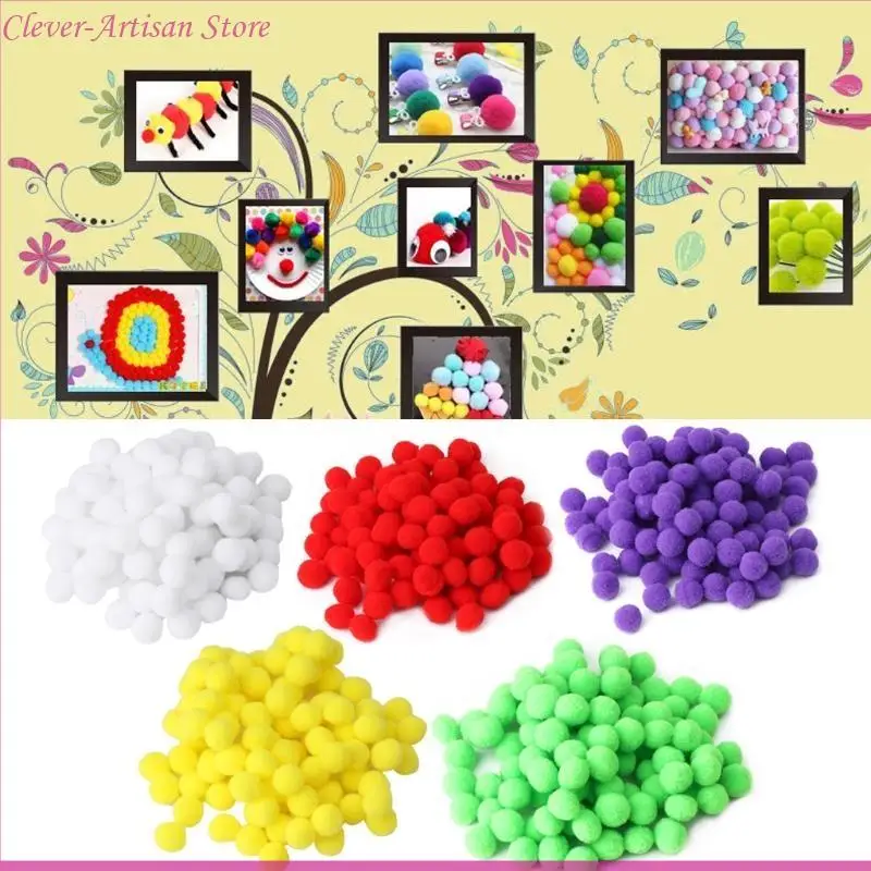 E06B 100pcs Multi Pom Poms Poms круглые шарики