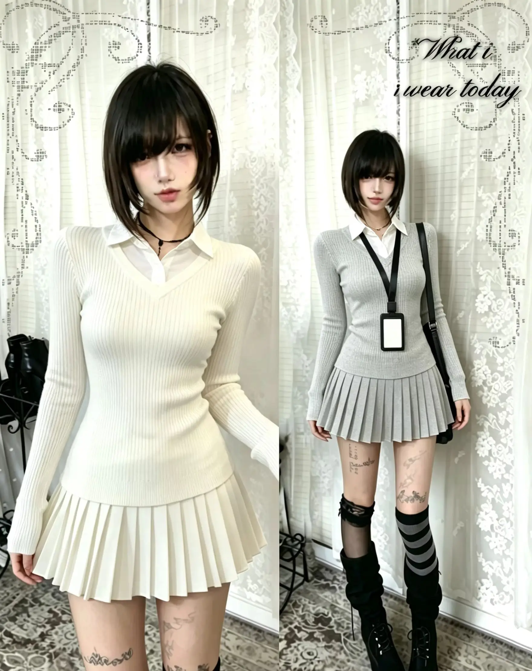 Y2K Harajuku Women 2 Piece Outfit Japanese Kawaii Preppy Style Sweet Casual Solid Knit Pullover Slim Mini Skirt  Fashion Suit