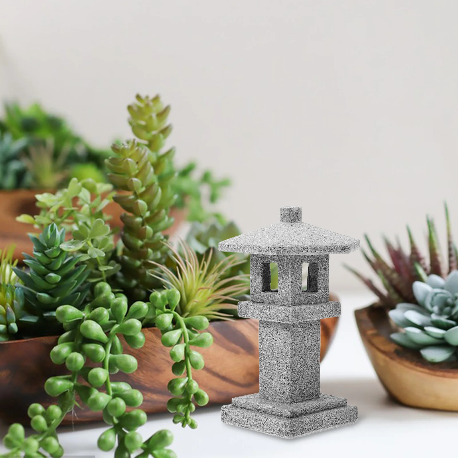 1 مجموعة مصغرة جناح حديقة ديكور في الهواء الطلق داخلي محاكاة معبد تمثال لبونساي المشهد مايكرو المشهد منضدية ساحة