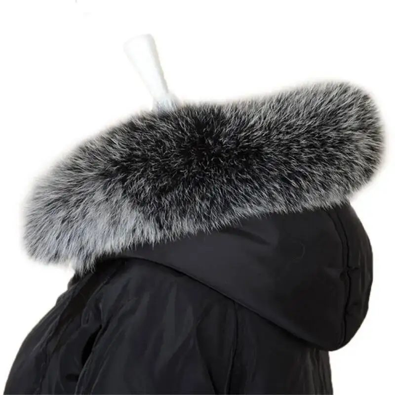 Real Fox 70 / 80cm Straight Collar Soft Fur Scarf Collar Warm Winter Women\'s Real Fox Fur Collar Fox Fur Cap Fur Collar L18