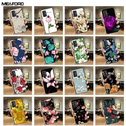 For TCL 30 40 SE 305 306 40R 403 405 408 Case 3D Flower Soft Relief Emboss Silicone Back Covers for TCL 30 SE 40SE Etui TCL40SE