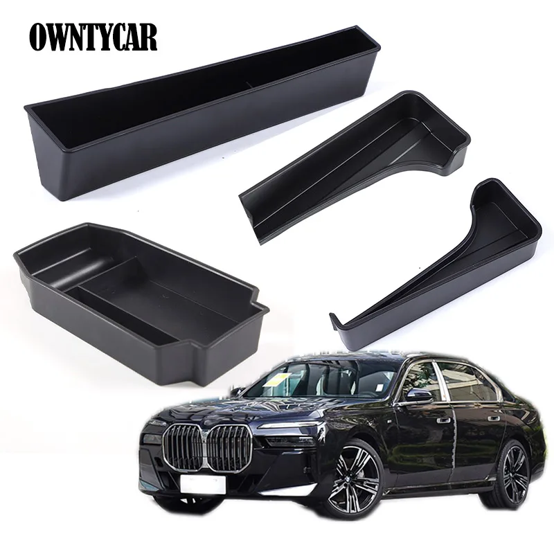 

Для BMW 7 серии G70 2023 2024 ABS черный автомобильный подлокотник с центральным управлением, ящик для хранения, многофункциональный ящик для хранения, автомобильные аксессуары